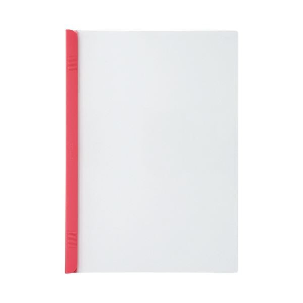 （まとめ）リヒトラブ リクエストスライドバーファイル 厚とじタイプ A4タテ 50枚収容 赤 G1730-3 1パック（10冊） (×10セット)