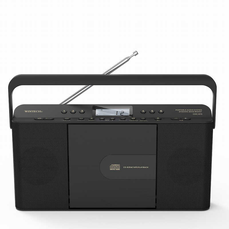 WINTECH　CDクロックラジオ ブラック　CDC-810 K