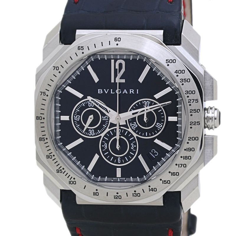 BVLGARI ブルガリ オクト ヴェロチッシモ クロノグラフ BGO41BSLDCHTA BGO41SCH 102487 【正規店購入/磨き済】【中古】 腕時計 メンズ/40099