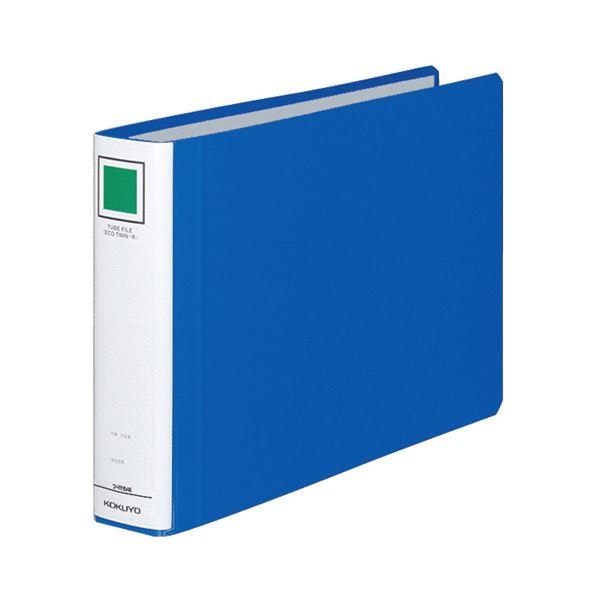 (まとめ) コクヨ チューブファイル(エコツインR) A4ヨコ 400枚収容 背幅55mm 青 フ-RT645B 1冊 (×10セット)