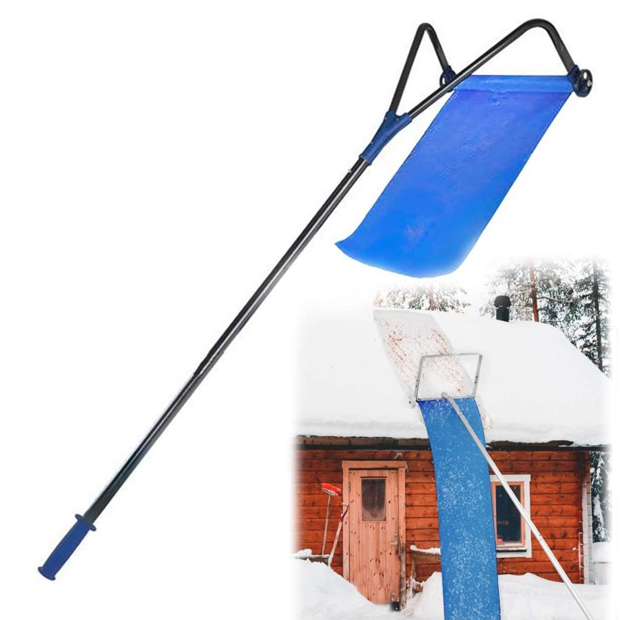 雪下ろし棒 屋根スノーダンプ アルミ製 軽量 雪下ろし除雪ツール 長さ調整可能 伸縮自在 組立式 アルミパイプ伸縮ロック式屋根雪おろし最長で6.5m屋根雪かき 除