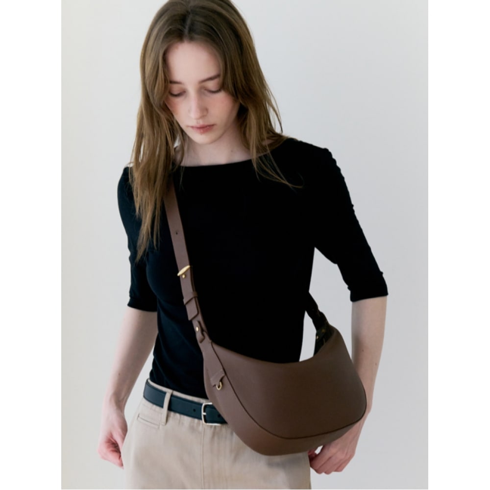 DEMERIEL エリーズ ホーボーバッグ モカ 小