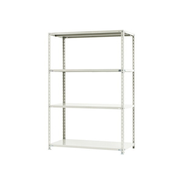 キタジマ 51010602401 スチールラック NC1200-18-4段 ホワイト メーカー直送