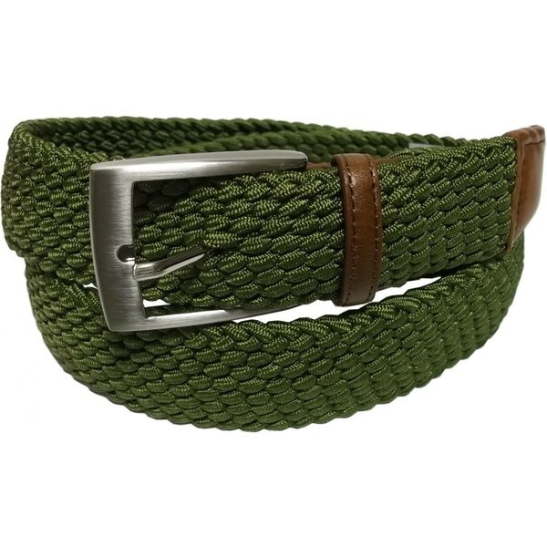 ピーターミラー 本革レザー製 布メッシュベルト オリーヴ PETER MILLAR PM4-004