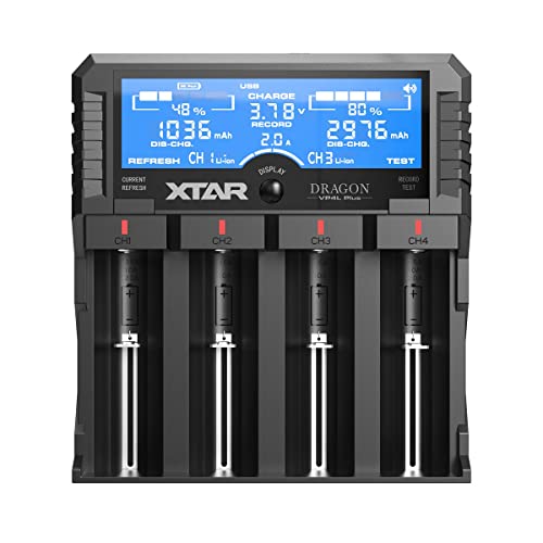 XTAR DRAGON VP4L Plus（リチウム充電器 高機能電池充電器 3.6V/3.7Vリチ
