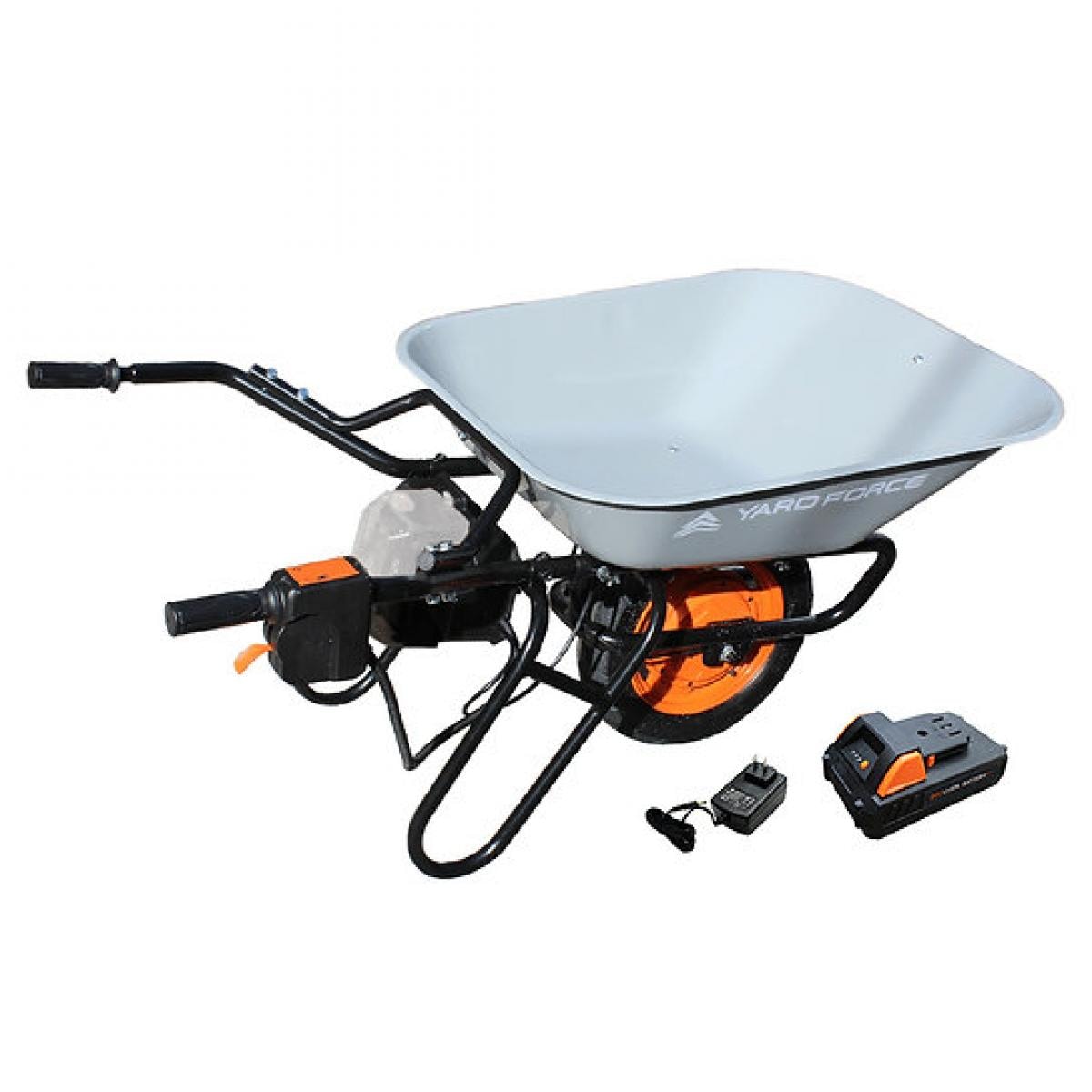 24V電動アシスト一輪車 深型 ネコ車 猫車 運搬 LX-CH602-JP YARD FORCE ヤードフォース