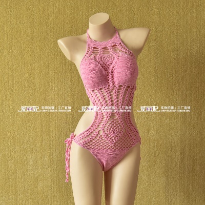 4050.ウルトラセクシー ニット温泉ビキニ（ウェーブ形 ピンク） 100,000円