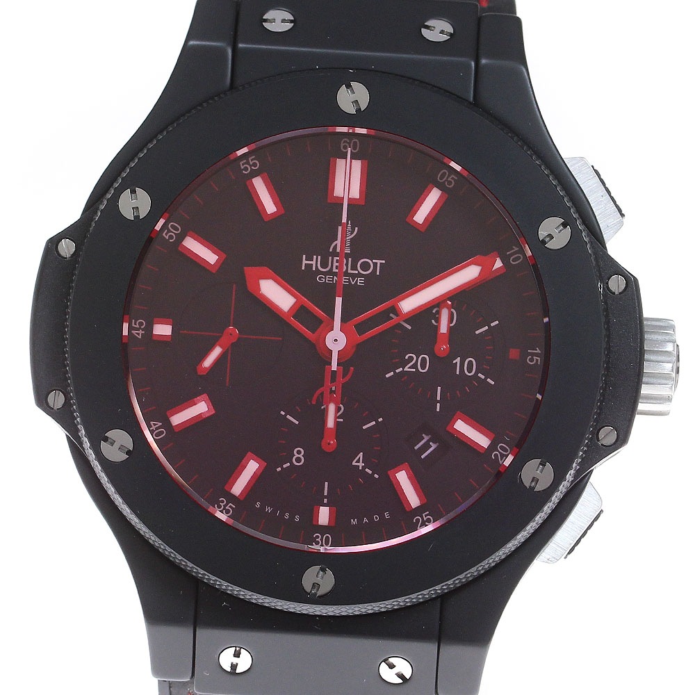 ウブロ HUBLOT 301.CI.1123.GR ビッグバン レッドマジック クロノグラフ 自動巻き メンズ 美品 _824482【中古】