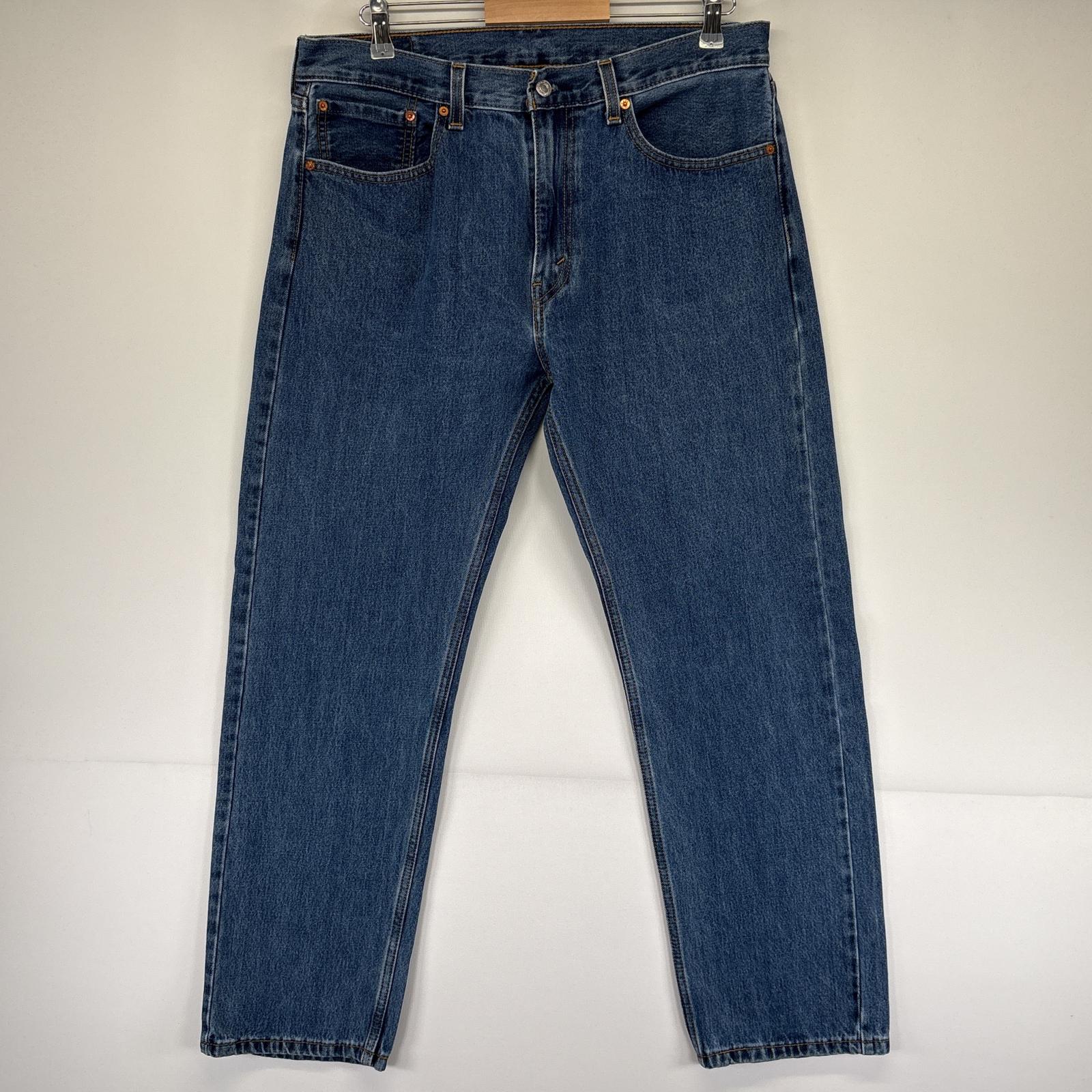 古着 デニムパンツ 505 ストレート 5ポケット ジーンズ ジーパン ジップフライ w36 L32 ブルー メンズ