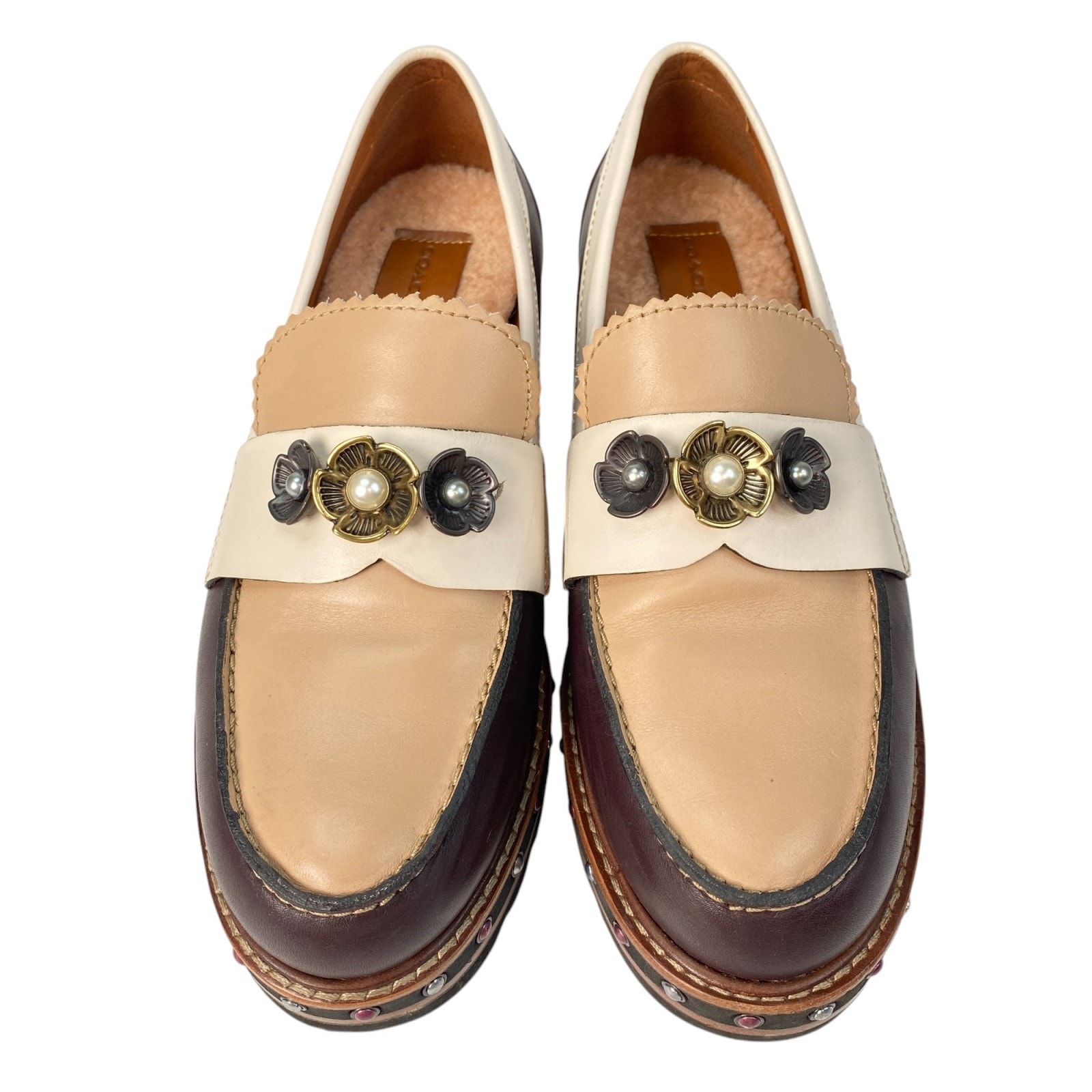 コーチ COACH レディース ローファー 花モチーフ 7.5C