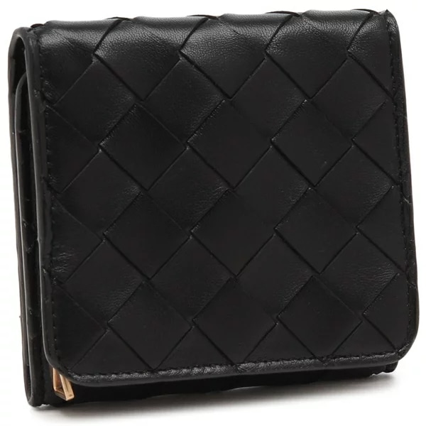 三つ折り財布 ミニ財布 ブラック レディース BOTTEGA VENETA 741731 VCPP2 8425