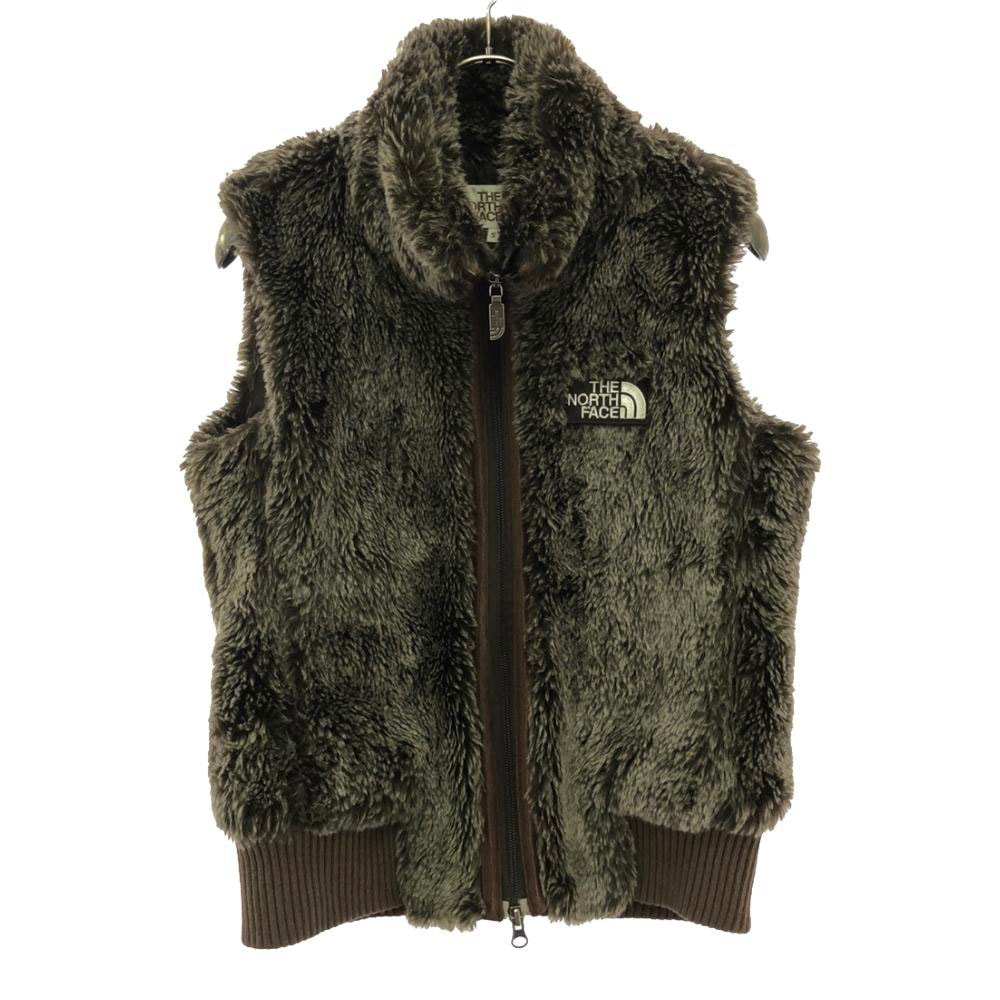 ATW40854 茶タグ ロゴ刺繍 フェイク ファーベスト S ブラウン系 アウトドア レディース 7,381円