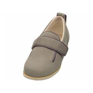 介護靴 施設・院内用 ダブルマジック２ 7E(ワイドサイズ) 7006 片足 徳武産業 あゆみシリーズ ／LL (24.024.5cm) Mグレー 左足