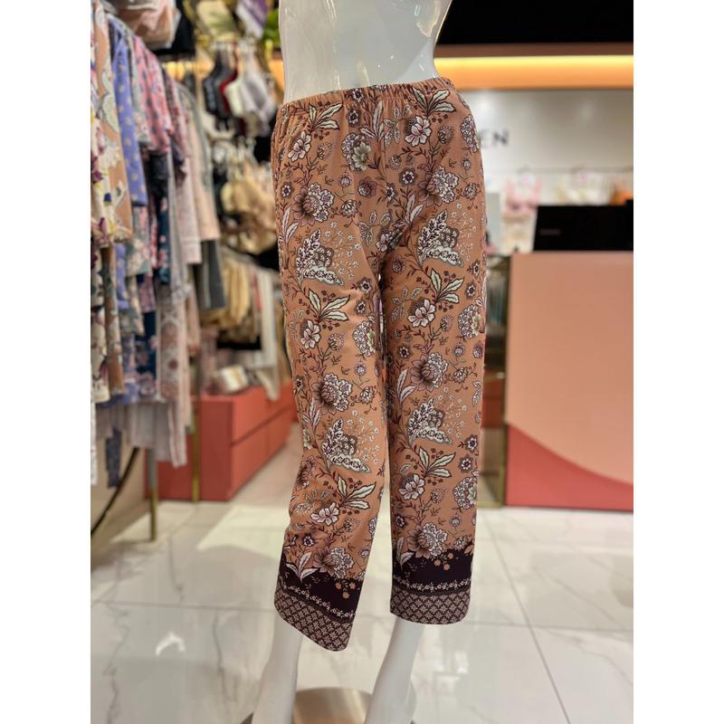 スターフィールド安城 ピーチ起毛フラワー捺染ホームウェア下（EZ1901 ORAEZ1901P ORA）