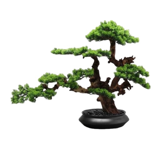 天然木とフェイクのハイブリッド フェイク盆栽　松「雅龍」 Artificial bonsai