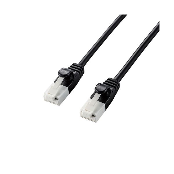 (5個セット)エレコム やわらかLANケーブル/CAT6A/爪折れ防止/1.0m/ブラック LD-GPAYT/BK10X5