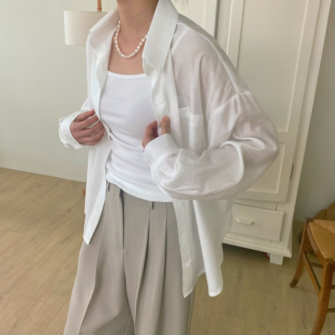 基本サイズ シルケット感覚デイリーシャツ