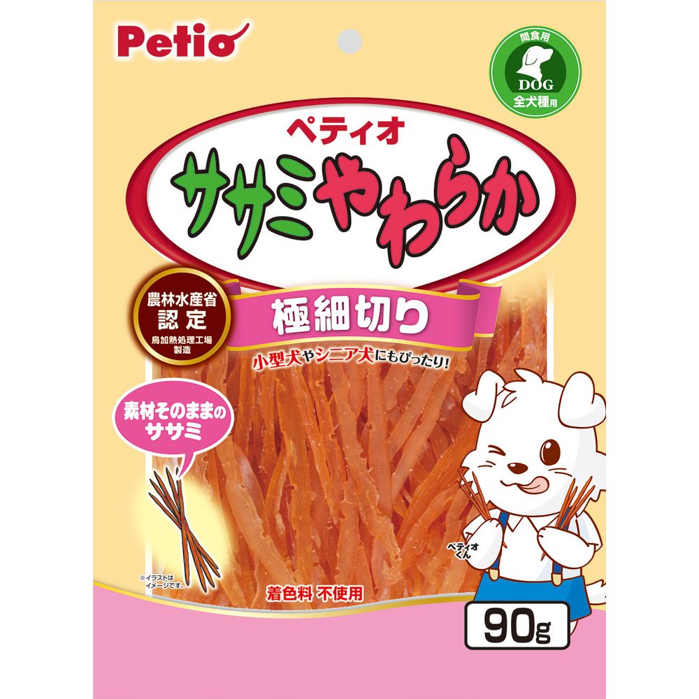 （まとめ買い）ササミやわらか極細切り 90g 犬用おやつ [x12]