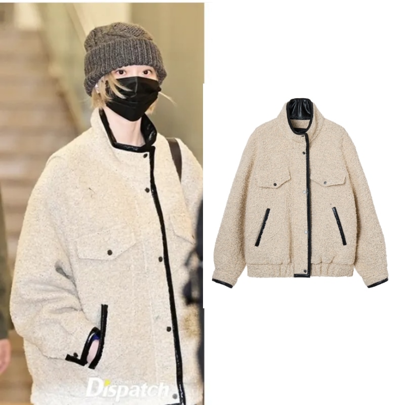 【aespa ウィンター着用】Bookle trimming ジャンパーコート