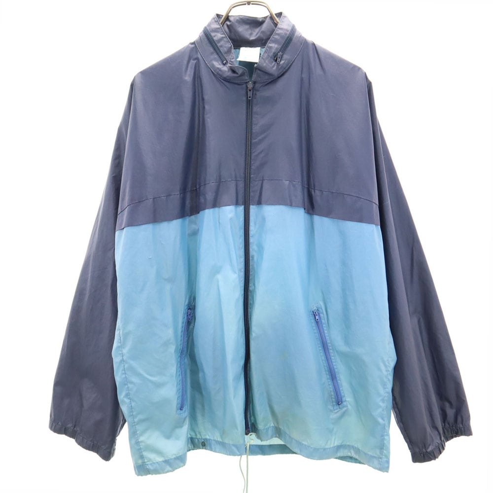 80s 万国旗タグ ヴィンテージ ナイロンジャケット 50 チャコールネイビー 他 ウィンドブレーカー メンズ