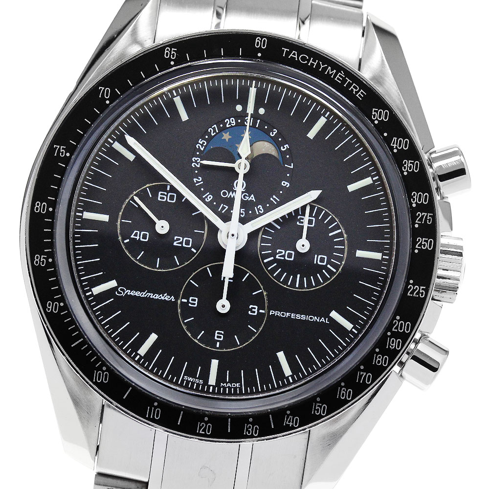 オメガ OMEGA 3576.50 スピードマスター プロフェッショナル ムーンフェイズ 手巻き メンズ 良品 保証書付き_823213【中古】