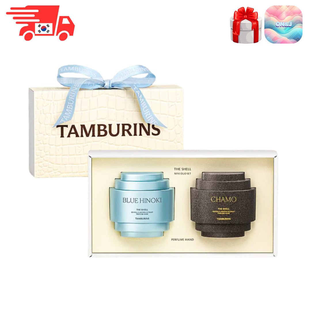 【TAMBURINS 新商品】TAMBURINS シェル パフューム ハンドクリーム 15ml デュオセット （ブルーヒノキ＋チャモ / 新作）フィリックス_リノックス _リクス _