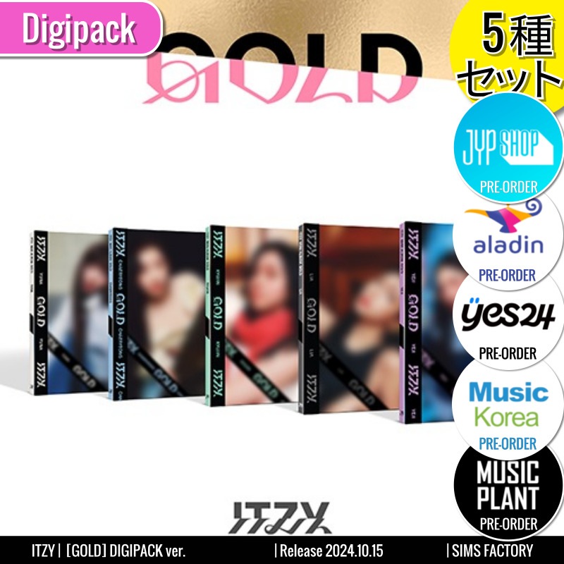 ONLINE特典+ Digipack ver. [5種SET] ITZY アルバム [GOLD] /チャート反映 +Shop Gift