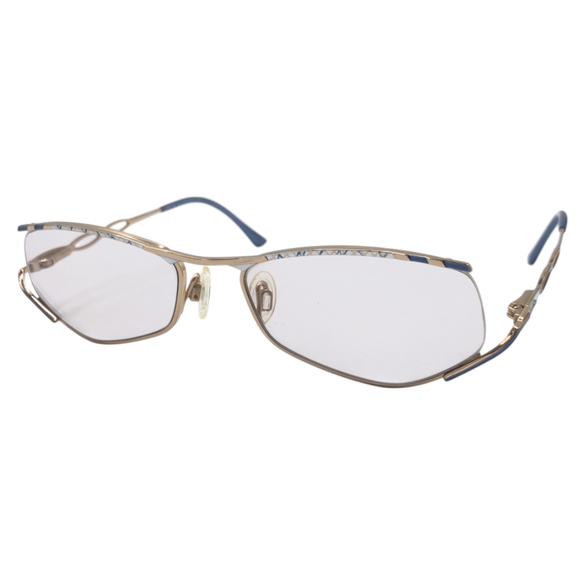 美品 ゴールド メタル MOD465 COL818 メガネ 男女兼用 メンズ 502585