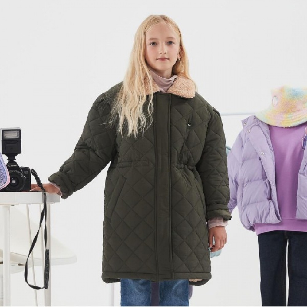ピータージェンソン キッズ_フェイクファー付きキルティングロングジャケット PRW11JP22M_KK