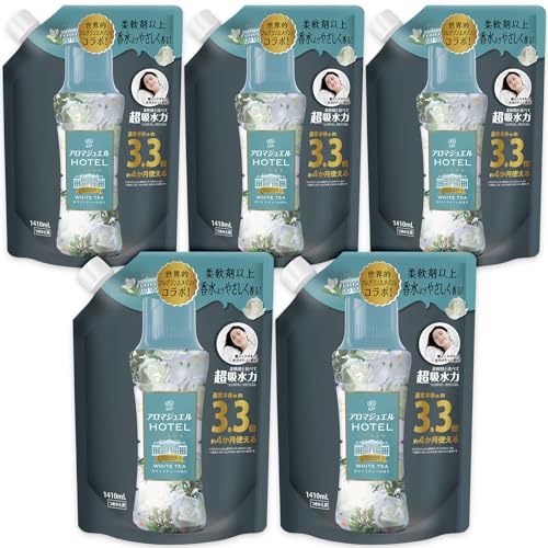 レノア ハピネス アロマジュエル 香り付け専用ビーズ ホワイトティー 詰め替え 1,410mL5袋 [大容量] [ケース品]