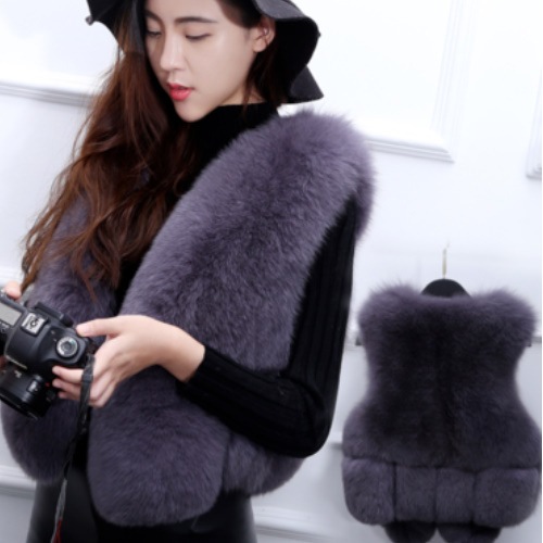 毛皮ベスト エレガント ファーベスト ファー付きチョッキ フォックス 毛皮 A2094 5,621円