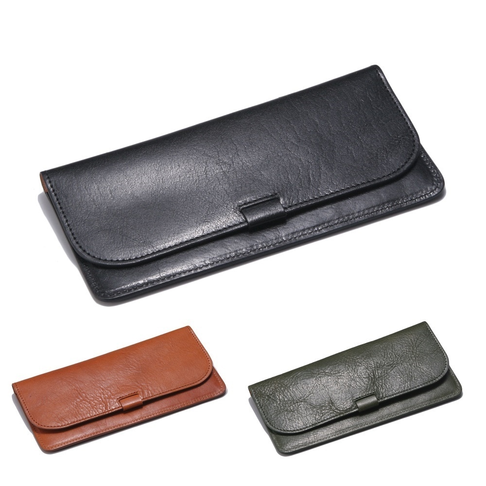 スリムロングウォレット 長財布 薄型 本革 イタリアンレザー カジュアル フォーマル メンズ レディース FAUCON 3461