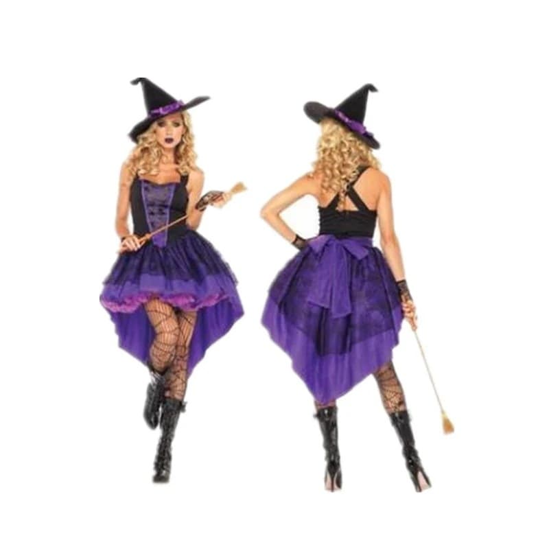 スーパーファットプラスサイズハロウィンハロウィーン紫アゲハ魔女コスチューム魔女衣装ハロウィンパーティーユニフォーム