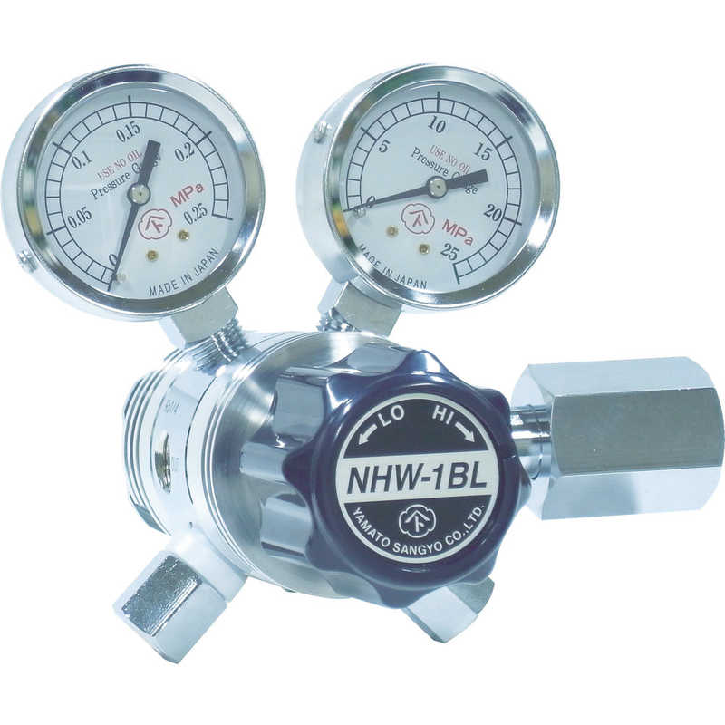 ヤマト産業　分析機用フィン付二段微圧調整器 NHW-1BL　NHW1BLTRC