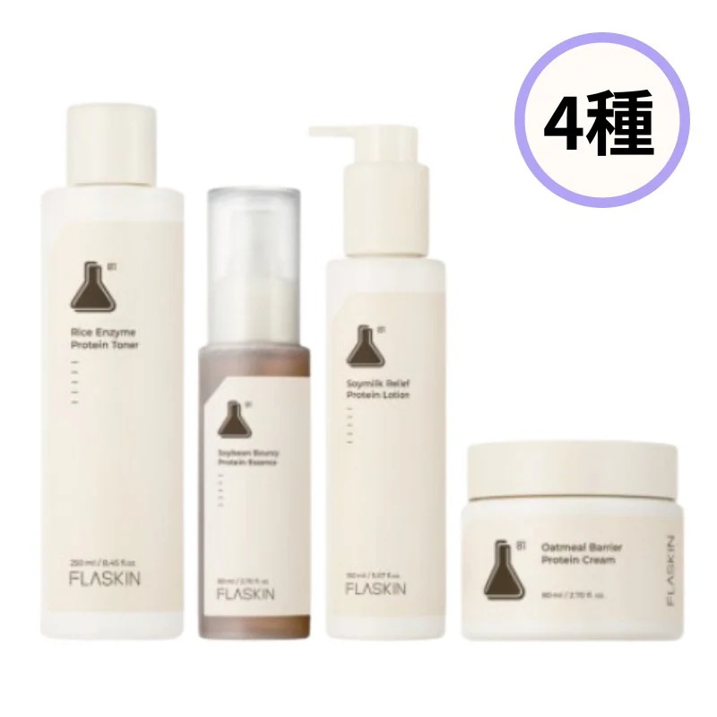 コア強化 90日 基礎ケアセット 4種 /ローション+エッセンス+トナー+クリーム / 肌に塗るタンパク質フィラー