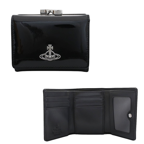 三つ折り財布 折り畳み SMALL FRAME WALLET 5115002NW-L001O-N403 レディース ブラック