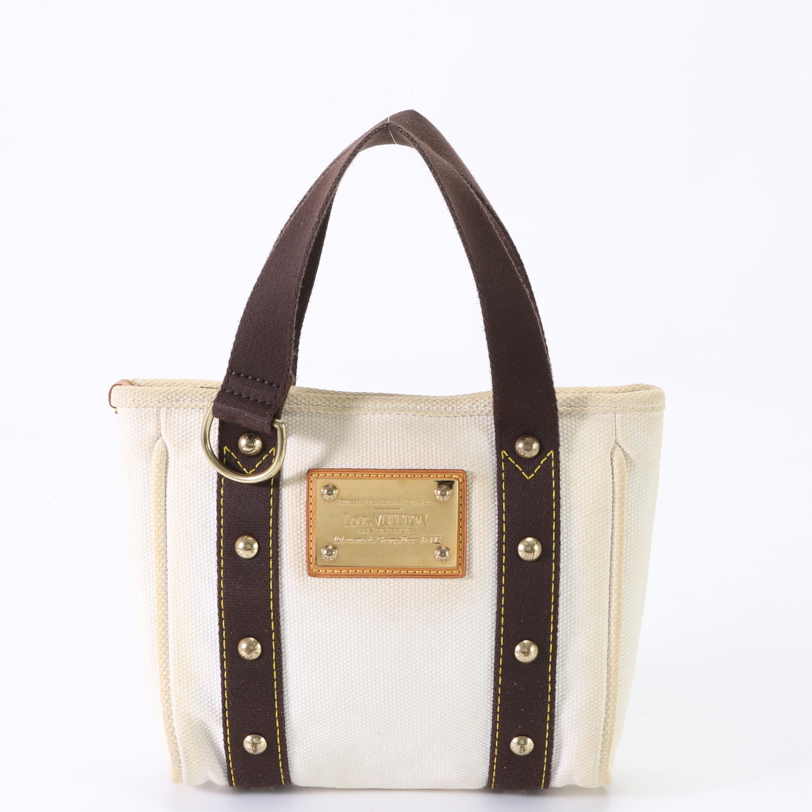 アンティグア カバ PM M40039 レザー×キャンバス ハンドバッグ トート ショルダー レディース EEE U1-8 中古