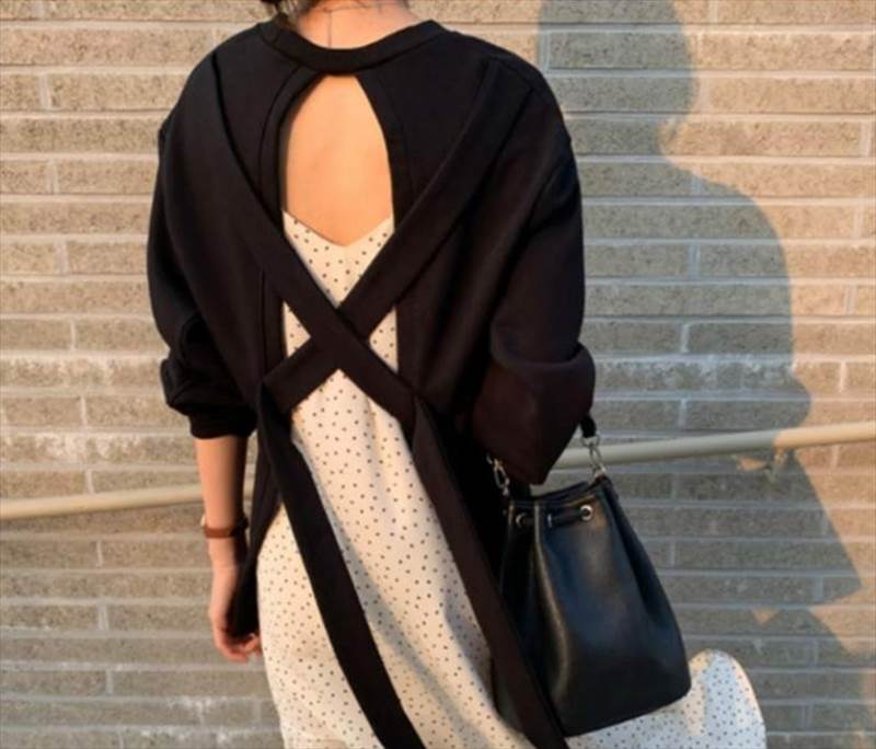 セーター 袖あり 長袖 ストレート レギュラー クリエイティブ 綿 コットン きれいめ カジュアル 大人 上品 おしゃれ お洒落 かっこいい 大人女子 こなれ感 モダン 主役級 存在感 オールマッチ