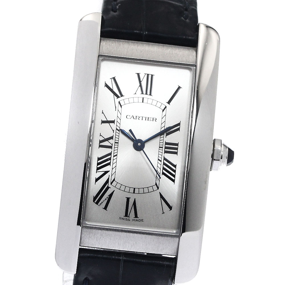 カルティエ CARTIER WSTA0017 タンクアメリカンMM 自動巻き ボーイズ 保証書付き_894876【中古】