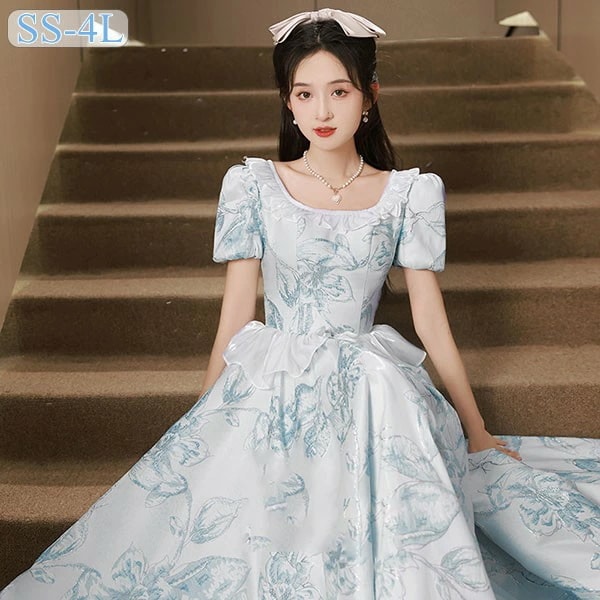 ドレス 大人 ピアノ発表会 ドレス 演奏会 結婚式 袖付き フェミニン 大きいサイズ パーティードレス ロングドレス 袖あり お呼ばれ 20代 30代 可愛い bi148zezet2