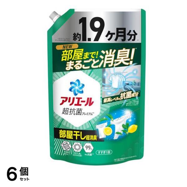 ジェル 部屋干しプラス 詰め替え用 ウルトラジャンボ 1400g (約1.9ヶ月分) 6個セット