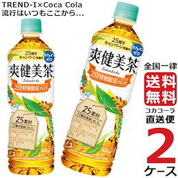 ★Qoo10発行クーポン利用可能★爽健美茶 600ml ペットボトル 【 2ケース × 24本 合計 48本 】 送料無料 コカコーラ社直送