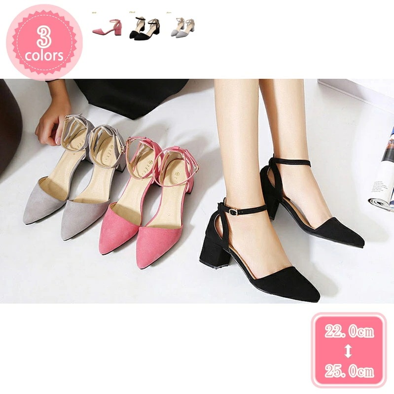 777円OFFクーポン パンプス ローヒール レディース ポインテッドトゥ パンプス 5cm ヒール サンダル ドレスシューズ 滑り止め 歩きやすい アンクルストラップ ストラップパンプス ウェディン
