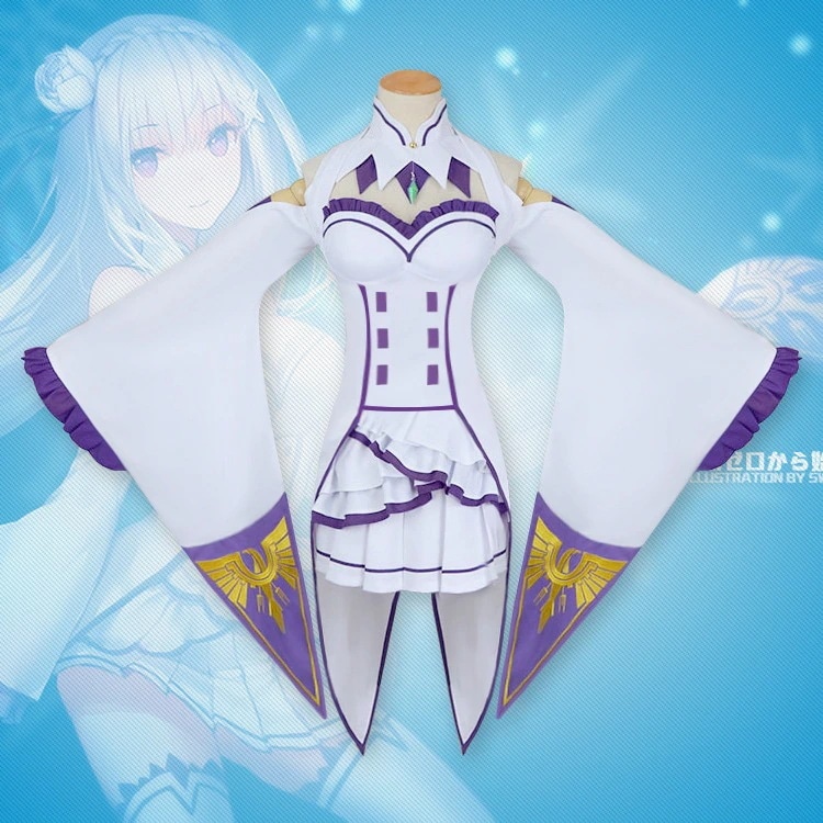 K913アニメコスチュームゼロから始める异世界生活コスプレエミリア服エミリアcos服