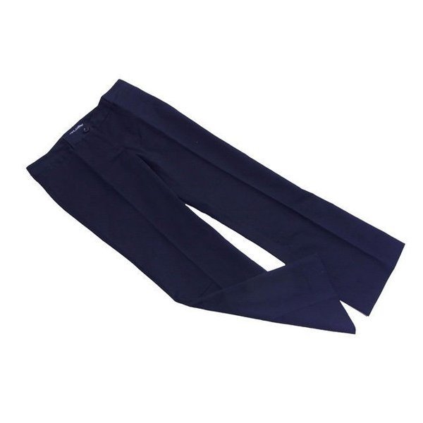 パンツ ストレート センタープレス 38サイズ ダークネイビー 中古