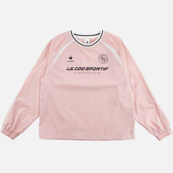 共用フットボール軽量ナイロンウーブン長袖ピステライトピンクQP323FWT81_P407299971