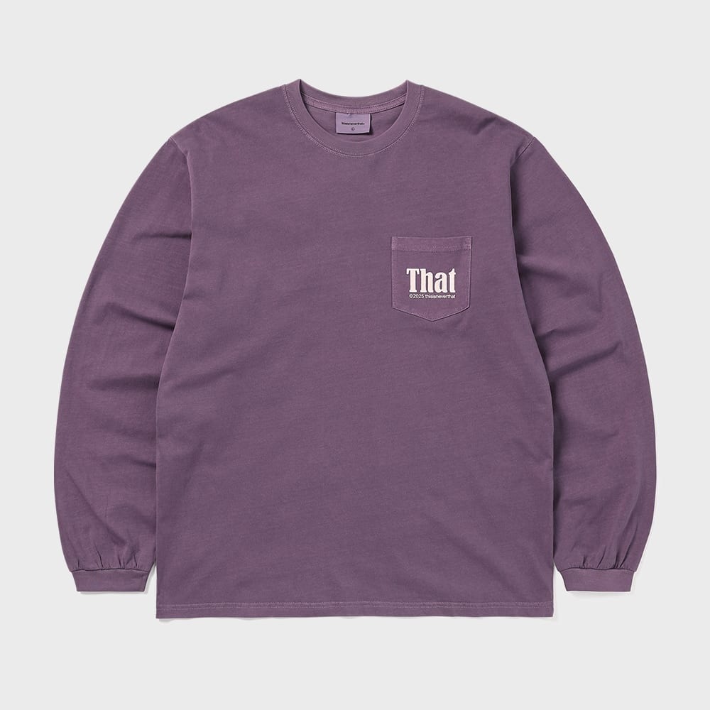ディス・イズ・ネヴァー・ザットポケット L/S Tシャツパープル