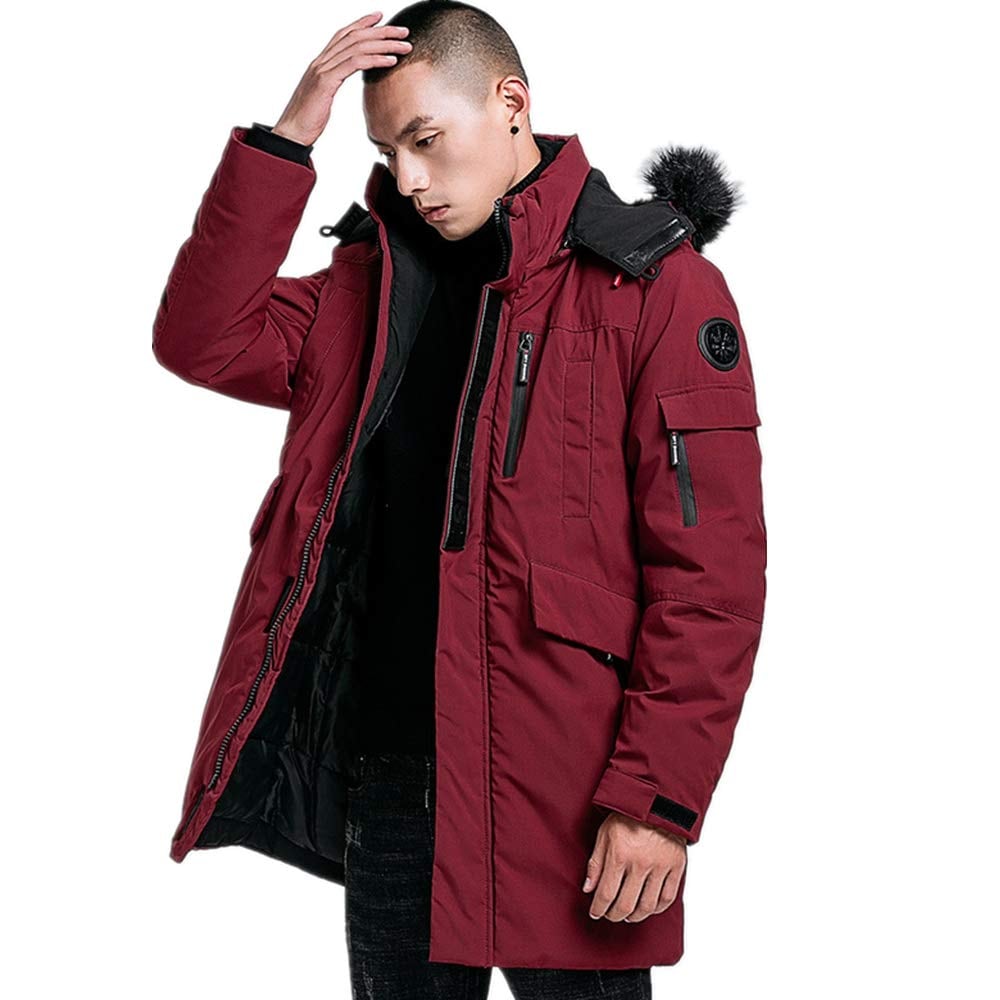 [WEEN CHARM] ロングコート ミリタリージャケット メンズ ブルゾン モッズコート 超暖かい 無地 冬物 中綿ダウン 秋冬コート 防寒 防風 厚手 ファー付き