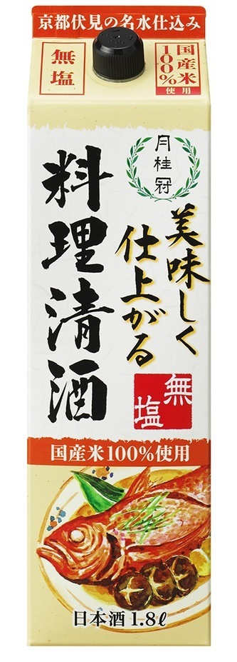 【送料無料】【2ケース販売】【無塩】月桂冠 美味しく仕上がる料理清酒 パック 1800ml 1.8L12本【北海道沖縄県東北四国九州地方は必ず送料が掛かります】