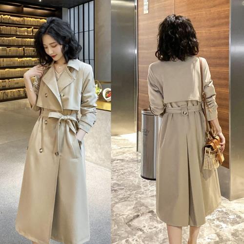 韓国ファッション トレンチコート スプリングコート ロングコート ライトアウター 韓国 春 秋 春先 コート アウター ベージュ レディース スーツ とろみ かわいい 春コート 長袖 可愛い 通勤 通